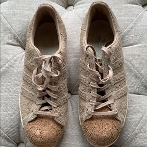 Adidas corkscrew and suede sneaker